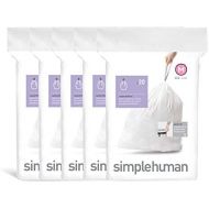 simplehuman Code M Custom Fit Drawstring Trash Bags, 45 Liter / 12 Gallon, White, 100 Count