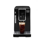 DeLonghi Dinamica Automatic Coffee & Espresso Machine, TrueBrew (Iced-Coffee), Burr Grinder + Descaling Solution, Cleaning Brush & Bean Shaped Icecube Tray, Black, ECAM35020B