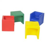 Childrens Factory-CF910-007 Children’s Factory Cube Chairs, 15” by 15” by 15” (Set of 4) Bright Primary Colors Versatile -Use as a Low or High Chair, Tableand Adult SeatDurablea