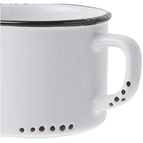  Abbott Collection Enamel Look Stoneware Cappuccino Cup, White