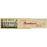 [아마존베스트]CHH Double 6 Professional Domino Tiles with Spinner in Wooden Box