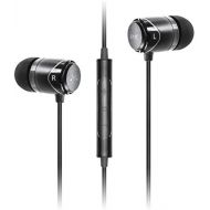 SoundMAGIC in Ear Headphone with Mic, Wired in-Ear Earbuds Powerful Bass HiFi Stereo Sport Earphones (E11C, Black)