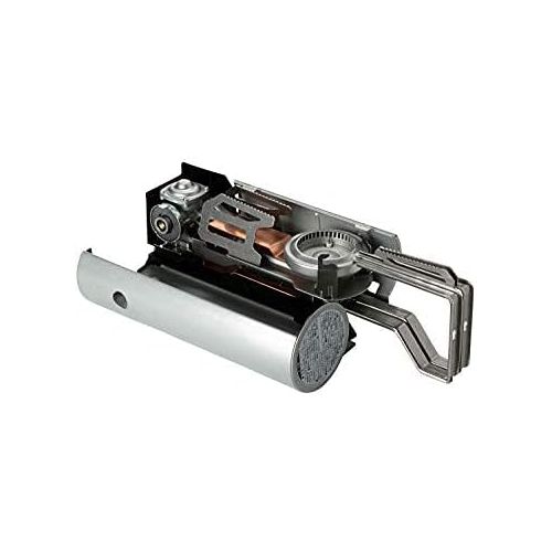  Snow Peak - Home & Camp Burner GS-600BK-US - Designed in Japan, Lightweight and Compact for Camping, Stable Base for Cooking - Silver