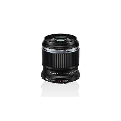  Olympus M. Zuiko Digital ED 30 mm F3.5 Macro Lens, Suitable for All MFT Cameras (Olympus OM-D & Pen Models, Panasonic G-Series), Black