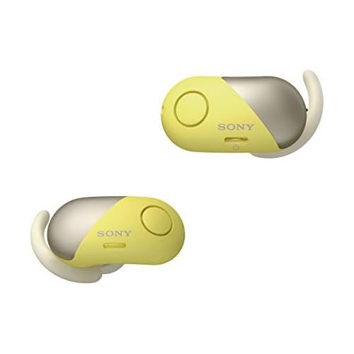 소니 [아마존베스트]Sony WF-SP700N True Sport Headphones (Wireless, Noise Cancelling) Yellow with Alexa Integration