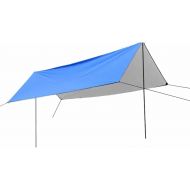 HAHFKJ 4.5x6m Sun Shelter Tent Tarp for Beach Waterproof Shade Outdoor Camping Hammock Rain Fly Pool Tarpaulin Garden Awning Canopy (Color : A)