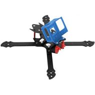 QWinOut OWL260 260mm FPV Racing Drone Frame Kit Carbon Fiber Rack with 3D Print TPU Camera Mount for gopro Hero 8 Action Camera (30 Degree,Blue)