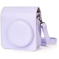 Phetium Instant Camera Case Compatible with Instax Mini 40,PU Leather Bag with Pocket and Adjustable Shoulder Strap (Lilac Purple)