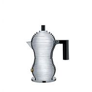 Alessi MDL02/1 BPulcina Stove Top Espresso 1 Cup Coffee Maker in Aluminum Casting Handle And Knob in Pa, Black