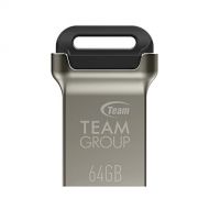 TEAMGROUP C162 64GB USB 3.2 Gen 1 (USB 3.1/3.0) Mini Fits Metal USB Flash Thumb Drive, External Data Storage Memory Stick Compatible with Computer/Laptop, Read up to 90MB/s (Black)