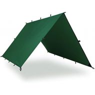 Aqua Quest Guide Tarp - 100% Waterproof Ultralight Ripstop SilNylon Backpacking Rain Fly - 10x7, 10x10, 13x10, 15x15, or 20x13 ft Forester Green, Olive Drab or Stealth Gray
