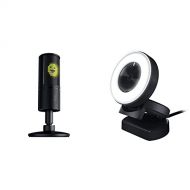Razer Kiyo Streaming Webcam + Seiren Emote Microphone Bundle: Black