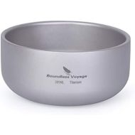 [아마존베스트]Boundless Voyage 220ML/450ML Titanium Double Wall Food Bowl for Adult Children Ultrlight Portable Bowl Outdoor Camping Tableware