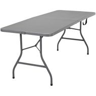 CoscoProducts COSCO 6 ft. Fold-in-Half Banquet Table w/Handle, Gray