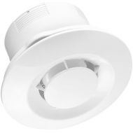 [아마존베스트]MKK Bathroom Extractor Fan with Ball Bearing and Flap Diameter 100mm Ceiling Fan Ceiling Fan White WXS Wall TIME-LAG