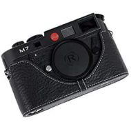 TP Original Handmade Genuine Real Leather Half Camera Case Bag Cover for Leica M7 M6 Black color