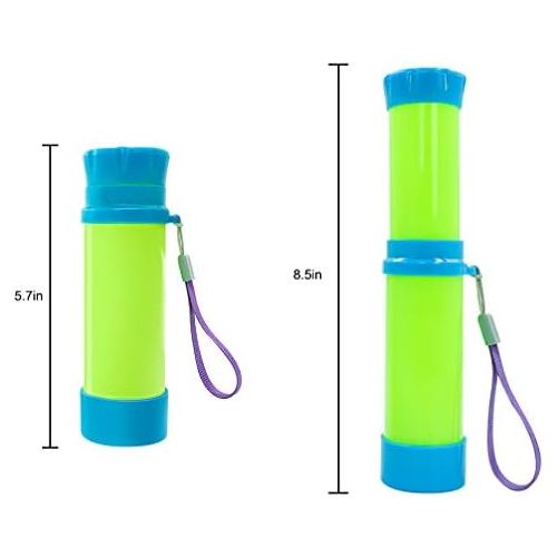  [아마존베스트]Luwint Portable Pocket Pirate Monocular Telescope - Retractable Educational Science Toys Spyglass for Kids Boys Girls (Green)
