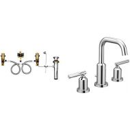 Moen T6142-9000 Gibson Two-Handle Widespread Bathroom Faucet with Valve, Chrome