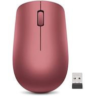 Lenovo 530 Wireless Mouse with Battery, 2.4GHz Nano USB, 1200 DPI Optical Sensor, Ergonomic for Left or Right Hand, Lightweight, GY50Z18990, Cherry Red