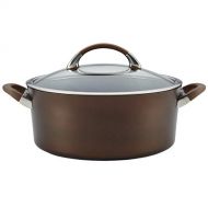 Circulon Symmetry Hard Anodized Nonstick Casserole Dish/ Casserole Pan / Dutch Oven with Lid - 7 Quart, Chocolate: Kitchen & Dining