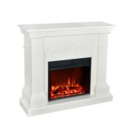 GXP Large Mantel Electric Fireplace 1500W Heater Stand w/Remote White