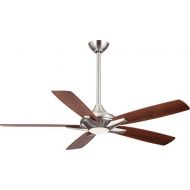 [아마존베스트]Minka-Aire F1000-BN Dyno 52 Inch Indoor Ceiling Fan with Integrated LED 16W Dimmable Light in Brushed Nickel Finish and Medium Maple/Dark Walnut Reversible Blades