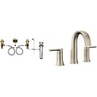 Moen TS6925BN-9000 Doux High Arc Widespread Bathroom Faucet with Valve, Brushed Nickel