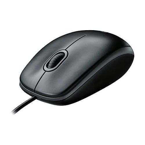로지텍 Logitech M100 Wired USB Mouse, 3-Buttons, 1000 DPI Optical Tracking, Ambidextrous PC/Mac/Laptop, Black