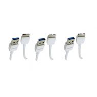 3 Pack Samsung Micro-USB 3.0 Data Cable for Galaxy S5 and Note 3 N9000 - Non-Retail Packaging - White