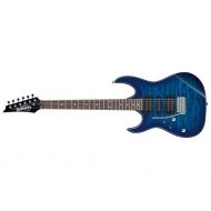 Ibanez GRX 6 String Solid-Body Electric Guitar Left, Transparent Blue Burst Full GRX70QALTBB