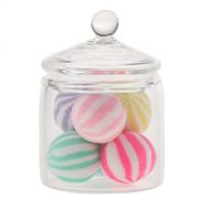 Almencla Sweet Colorful Dollhouse Miniature Candy Jar in Clear Glass M