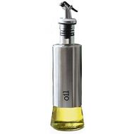 Invenko 11oz Glass Olive Oil Dispenser Stainless Steel Coated Soy Sauce Vinegar Bottle (Glass-Steel Pack, 3)