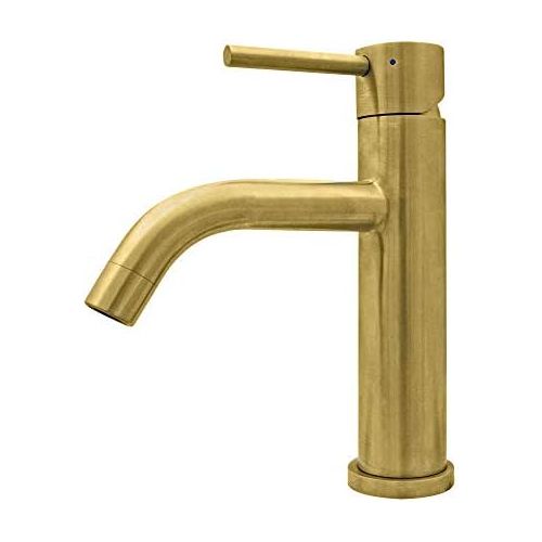  Whitehaus Collection WHS8601-SB-B Waterhaus Bathroom, Single Hole, Elevated Faucet, Brass