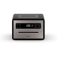 [아마존베스트]sonoro QUBO CD Player with USB, Radio and Bluetooth (FM/FM, DAB Plus, MP3, Alarm Clock, Dimmable Display) Black