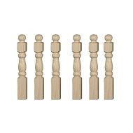 Houseworks, Ltd. Dollhouse 6 Natural Wood Turned Newel Posts Miniature DIY Timber 1:12 Scale