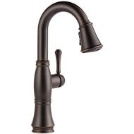 Delta Faucet Cassidy Single-Handle Bar-Prep Kitchen Sink Faucet with Pull Down Sprayer and Magnetic Docking Spray Head, Venetian Bronze 9997-RB-DST