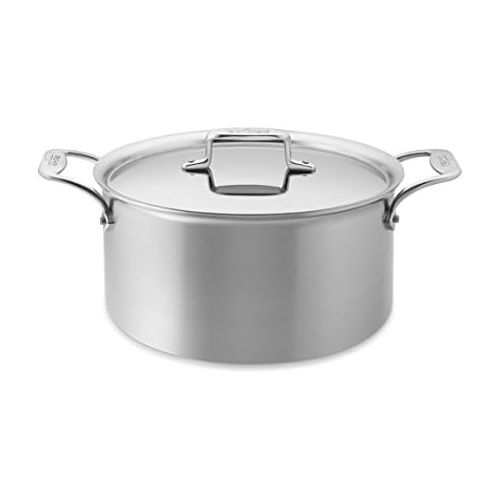  All-Clad D55508 D5 Polished 18/10 Stainless Steel 5-Ply Bonded Dishwasher Safe Stockpot Cookware, 8-Quart, Silver