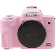 M50 Silicone Cover, TUYUNG Rubber Silicone Camera Case Cover Skin for Canon EOS M50 Digital Camera, Pink