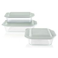 Pyrex Deep Baking Dish Set (6-Piece, BPA-Free Lids): Kitchen & Dining