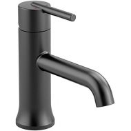 Delta Faucet Trinsic Matte Black Bathroom Faucet, Single Hole Bathroom Faucet, Single Handle Bathroom Faucet, Matte Black 559LF-BLLPU