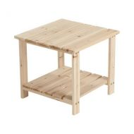 Stonegate Designs Unfinished Cedar Wood 2-Tier End/Side Table
