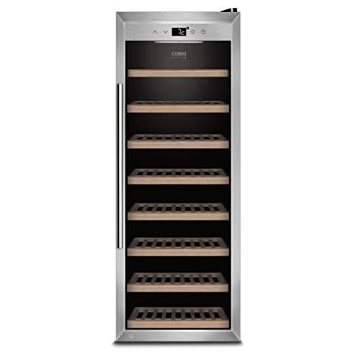  CASO WineSafe 43 Design Weinkuehlschrank fuer bis zu 43 Flaschen (bis zu 310 mm Hoehe), eine Temperaturzone 5-20°C, Getrankekuehlschrank, Energieklasse A