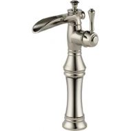Delta Faucet 798LF-PN Cassidy Single Handle Single Hole Waterfall Bathroom Faucet for Vessel Sinks, Polished Nickel,7.50 x 3.41 x 7.50 inches