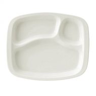 Table ware East Tableware East Stylish White Round-Corner Rectangular Divided Lunch Plate 3-Compartments Made in Japan