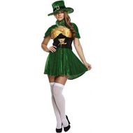 Fancy Me Ladies Sultry St Patricks Day Leprechaun Hat Cape Dress Ireland Irish National Dress Celebration Party Fancy Dress Costume Outfit