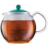 [아마존베스트]Bodum Assam Tea InfuserBorosilicate Glass with Plastic Lid and Plastic StrainerColour Emerald1LitreA1830XYB PWSAK-Y16-0003