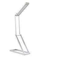 Ganeed Rechargeable LED Desk Lamp, Portable Dimmable LED Table Lamp Reading Light,Aluminum Alloy Folding Book Light for Reading, Studying,Working,Bedroom,Office(Silver)