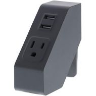 Bostitch Office Desktop Power + USB Hub, 2 USB Ports, 120V Power Outlet, Gray (KT-POWER-GRAY)