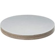 Fox Run 12-Piece Cardboard Scalloped Cake Circle Base, 10 x 10 x 0.25 inches, Silver