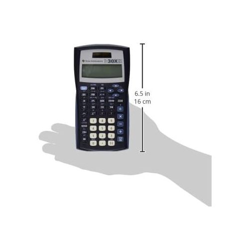  Texas Instruments TI-30XIIS Scientific Calculator, Black with Blue Accents
